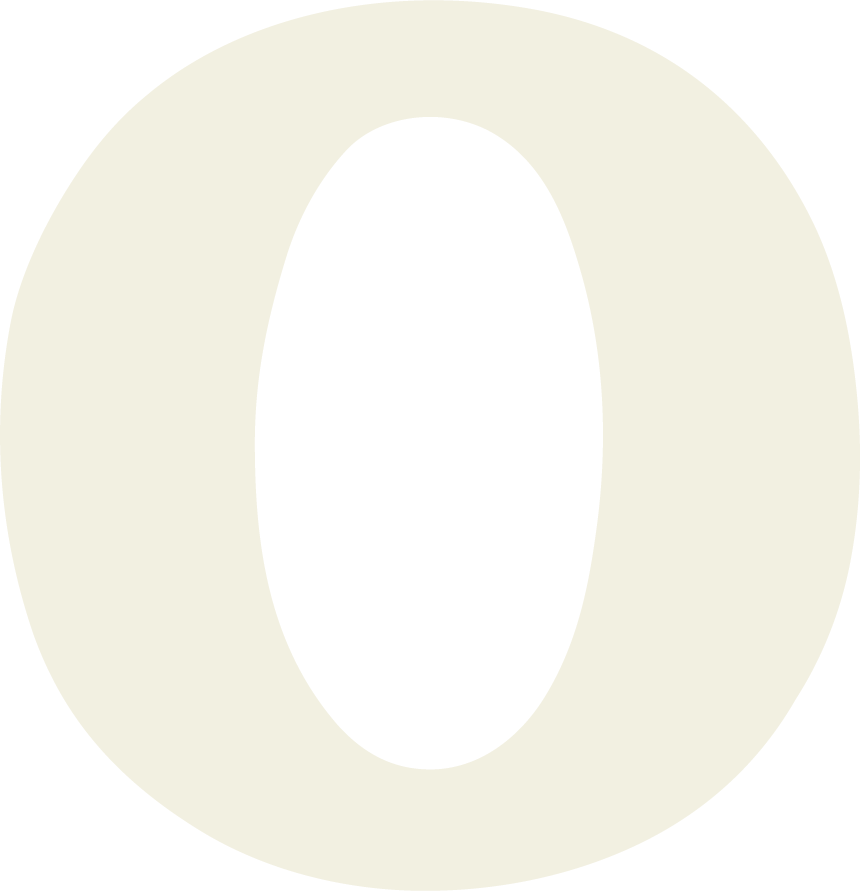 large letter "O"